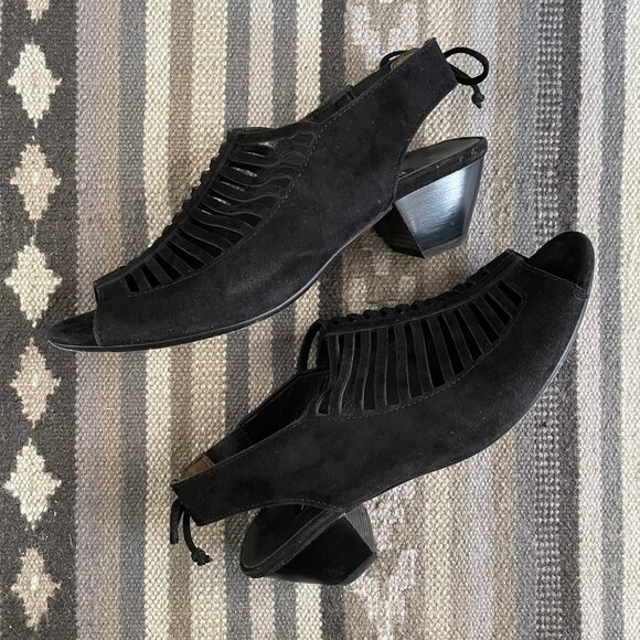 Paul Green Suede Cutout Trisha Slingback Sandal 7 - Picture 3 of 8